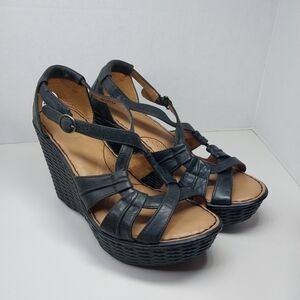 Børn Black Wedge Sandals